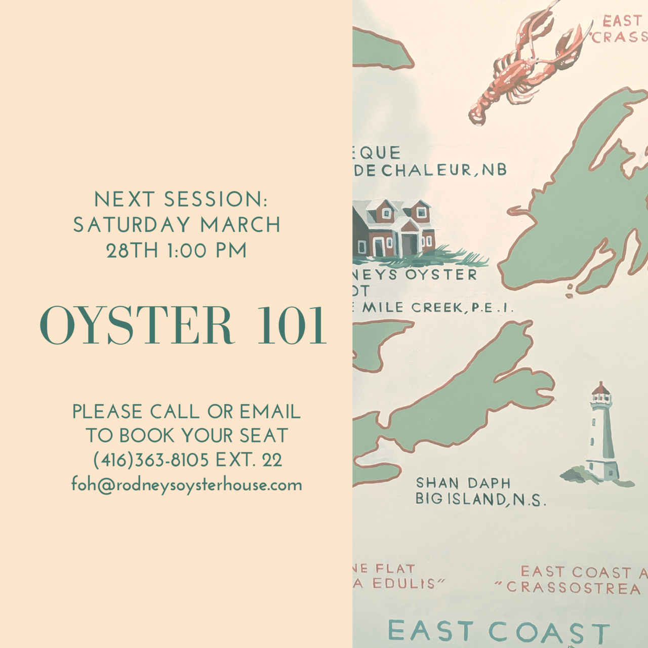 Next Oyster 101 is March 28!